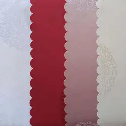 رومیزی ژاگارد گرد ده نفره طرح رمانس زرشکی