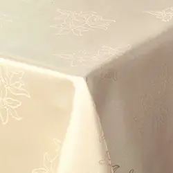 رومیزی ساتن 6نفره مستطیل 150*180 ارکیده کرم