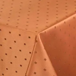 رومیزی ساتن ژاگارد 8 نفره مستطیل 250*150 اسکیپ قهوه ای