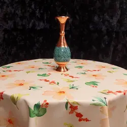 رومیزی سفره ای متری پانو کتان رزین تاژ طرح سلوا