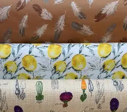 رومیزی سفره ای متری طرح لیمو