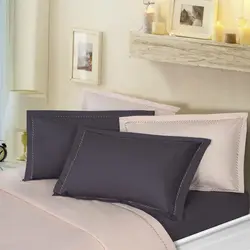 ست کاور لحاف دونفره رنگ صورتی - طوسی تیره - اینترزیست