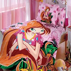 ملحفه روانداز نوجوان طرح وینکس کلاب - اینترزیست