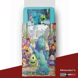 ست لحاف سه تکه نوجوان طرح کارخانه هیولاها