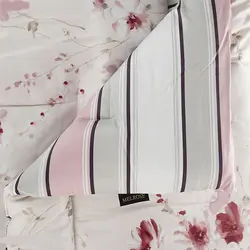 ست لحاف یکنفره سه تکه ساتن طرح ارکید