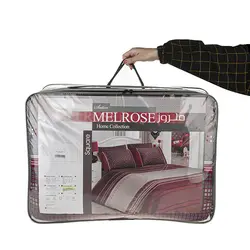 لحاف یکنفره تک ساتن طرح اسکوار