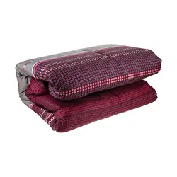 لحاف یکنفره تک ساتن طرح اسکوار