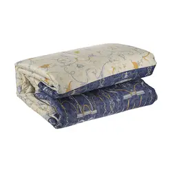 ملحفه روانداز تک یکنفره ملرز طرح کارتیر آبی ساتن