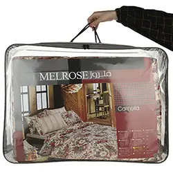 نیم ست ملحفه دونفره عرض160کتان طرح کاملیا