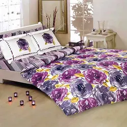 نیم ست ملحفه یکنفره عرض120ساتن طرح آدرینا