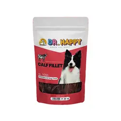 غذای تشویقی سگ برند دکترهپی Dr.Happy مدل Calf Fillet بسته 75 گرمی