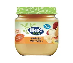 پوره مخلوط میوه پرتقال، موز، هلو و سیب هرو بیبی Hero Baby