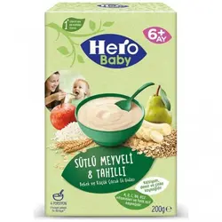 سرلاک هشت غله و میوه با شیر هرو بیبی Hero Baby