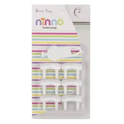 محافظ پریز برق نینو Ninno بسته 6 عددی به همراه کلید