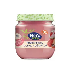 پوره مخلوط توت فرنگی و ماست پروبیوتیک هرو بیبی Hero Baby
