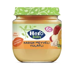 پوره میوه جو دوسر، موز، انبه، انگور، سیب، پرتقال و هویج هرو بیبی Hero Baby