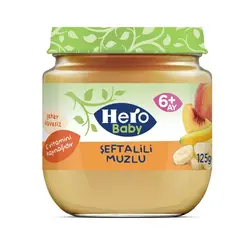 پوره مخلوط میوه هلو و موز هرو بیبی Hero Baby