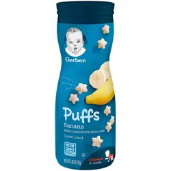 سرلاک اسنکی پاف با طعم موز گربر Gerber‌