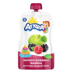 پوره ساندیسی سیب ، توت سیاه و تمشک اگوشا Агуша