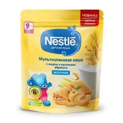 سرلاک چند غله ٬ زرد آلو و عسل با شیر نستله Nestle روسی