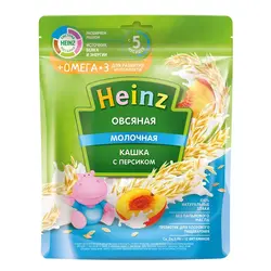 سرلاک بلغور جو دوسر و هلو با شیر هاینز HEINZ حاوی امگا