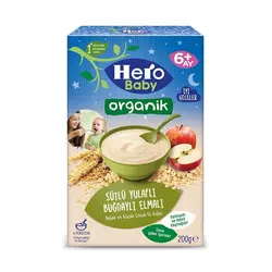سرلاک ارگانیک گندم، جو دوسر و سیب هرو بیبی Hero Baby مخصوص شب