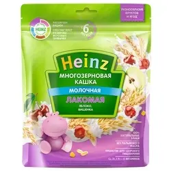 سرلاک غلات (جو دوسر،ذرت،گندم)، سیب و گیلاس با شیر هاینز HEINZ