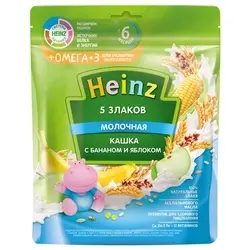 سرلاک پنج غله، موز و سیب با شیر هاینز HEINZ