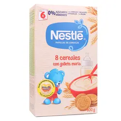 سرلاک هشت غله و بیسکویت با شیر نستله 600 گرم Nestle