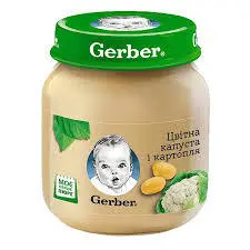 پوره سبزیجات سیب زمینی و گل کلم ارگانیک گربر Gerber