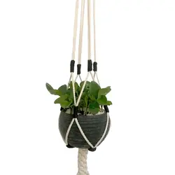 گلدان قاشقی به همراه آویز مکرومه شماره 14 - ایران درخت