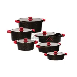 سرویس قابلمه 12 پارچه منارک زرساب کد MK-8450 - ایران جهاز