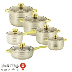 سرویس استیل کویین رویال 12 پارچه