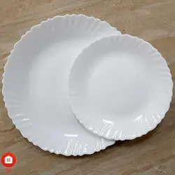 سرویس غذاخوری 26 پارچه گرد آرکوپال مقصود گل آرایی پیچ سفید