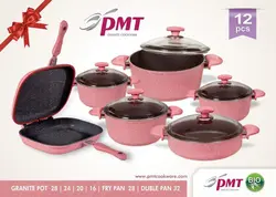 سرویس قابلمه گرانیتی 9 پارچه آیسل مدل pmt