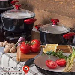 سرویس قابلمه گرانیتی 9 پارچه آیسل مدل pmt