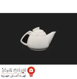 قوری چینی طوس مدل لب طلا