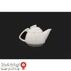 قوری چینی طوس مدل لب طلا