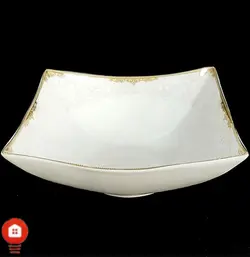 کاسه سالاد ( کاسه 23 ) چینی تقدیس قالب شارلوت گل آرایی آرمیتاژ طلا