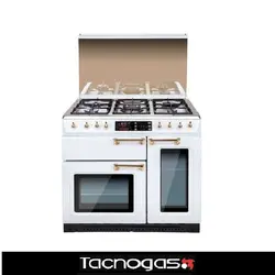 اجاق گاز تاکنوگاز مدل ROMANO 5B-WW GOLD دستگیره طلایی