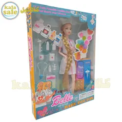 عروسک باربی تمام مفصلی پرستار با تجهیزات پزشکی Barbei 1015