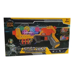 تفنگ بازی مدل چرخ دنده ای موزیکال پروجکشندار Gear Gun Star War