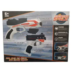 تفنگ بازی تیر ابری دو عددی مدل Heat Soft Space Gun 826-34