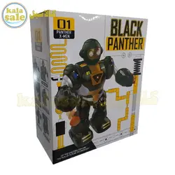 ربات آدم آهنی موزیکال پلنگ سیاه با قابلیت شلیک تیر Black Panther