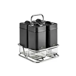 جا ادویه 4 عددی مدل AVANGART BLACK