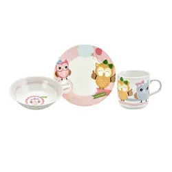 ست ظرف غذای نوزاد 3 پارچه مدل SEVIMLI BAYKUS