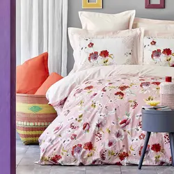 سرویس کاور لحاف دونفره 4 تکه مدل ELIA PEMBE سایز KING