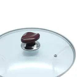 تابه وک دو دسته درب شیشه ای 28