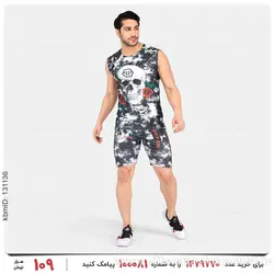 ست رکابی و شلوارک مردانه Philipp Plein مدل 25996