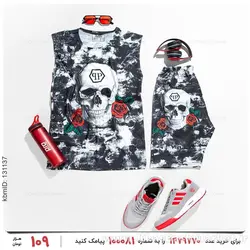 ست رکابی و شلوارک مردانه Philipp Plein مدل 25996